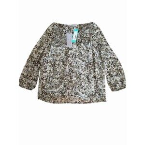 Daniel Rainn Medium Mint Sarver 3/4 Sleeve Front Ruffle Blouse NWT Stitch Fix